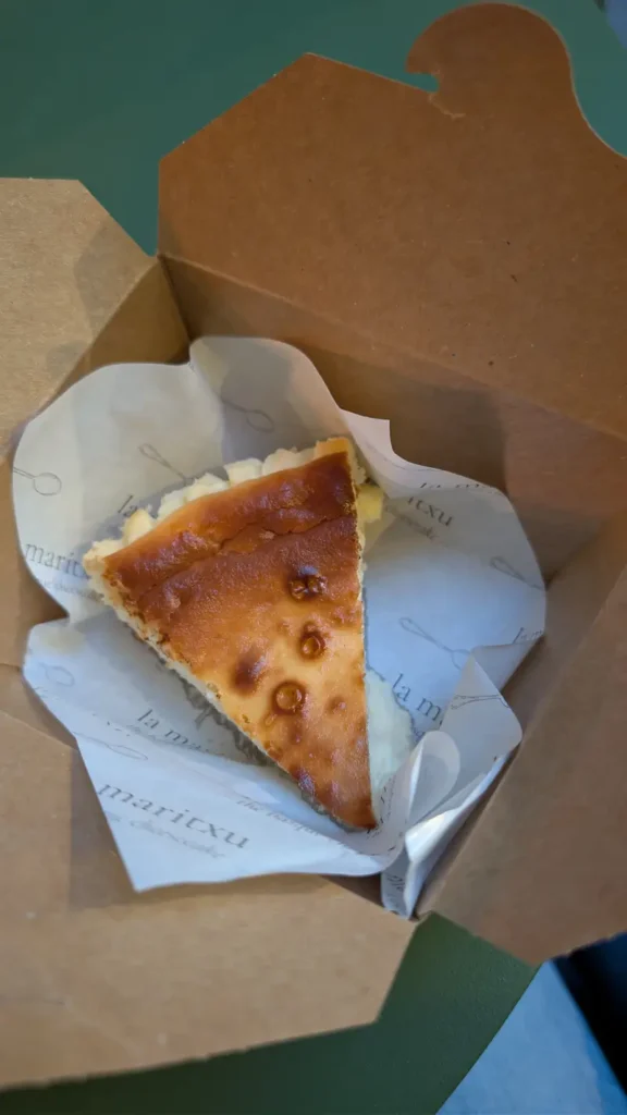 Romige cheesecake bij La Maritxu tijdens foodstop in Londen