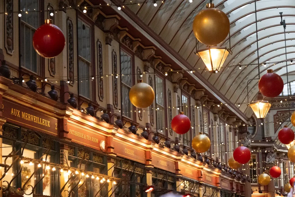 Leadenhall Market overdekte markthal in het centrum van Londen