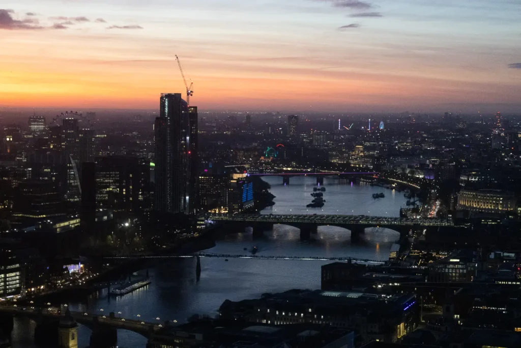 Uitzicht over skyline van Londen vanuit Sky Garden