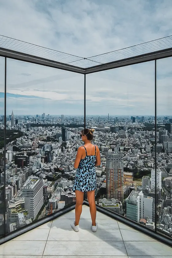 Panoramisch uitzicht over Tokyo vanaf Shibuya Sky tijdens onze reisroute Japan 2 weken
